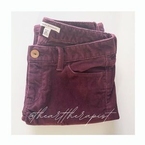 Banana Republic Classic corduroy pant, Womens 26P, berry